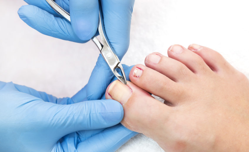 process of pedicure at beauty salon body